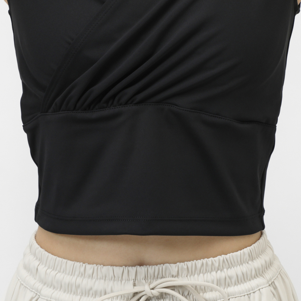 ティゴラ レディース スポーツロングブラトップ 半袖オーバーラップ