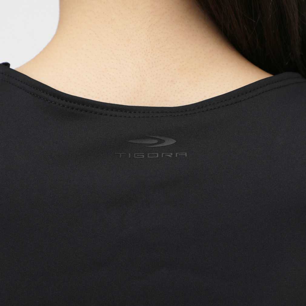 ティゴラ レディース スポーツロングブラトップ 半袖オーバーラップ