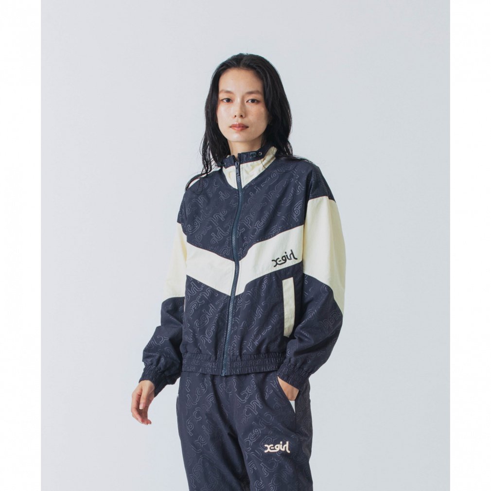 X-girl レディース アウター エンボスウィンドアップジャケット