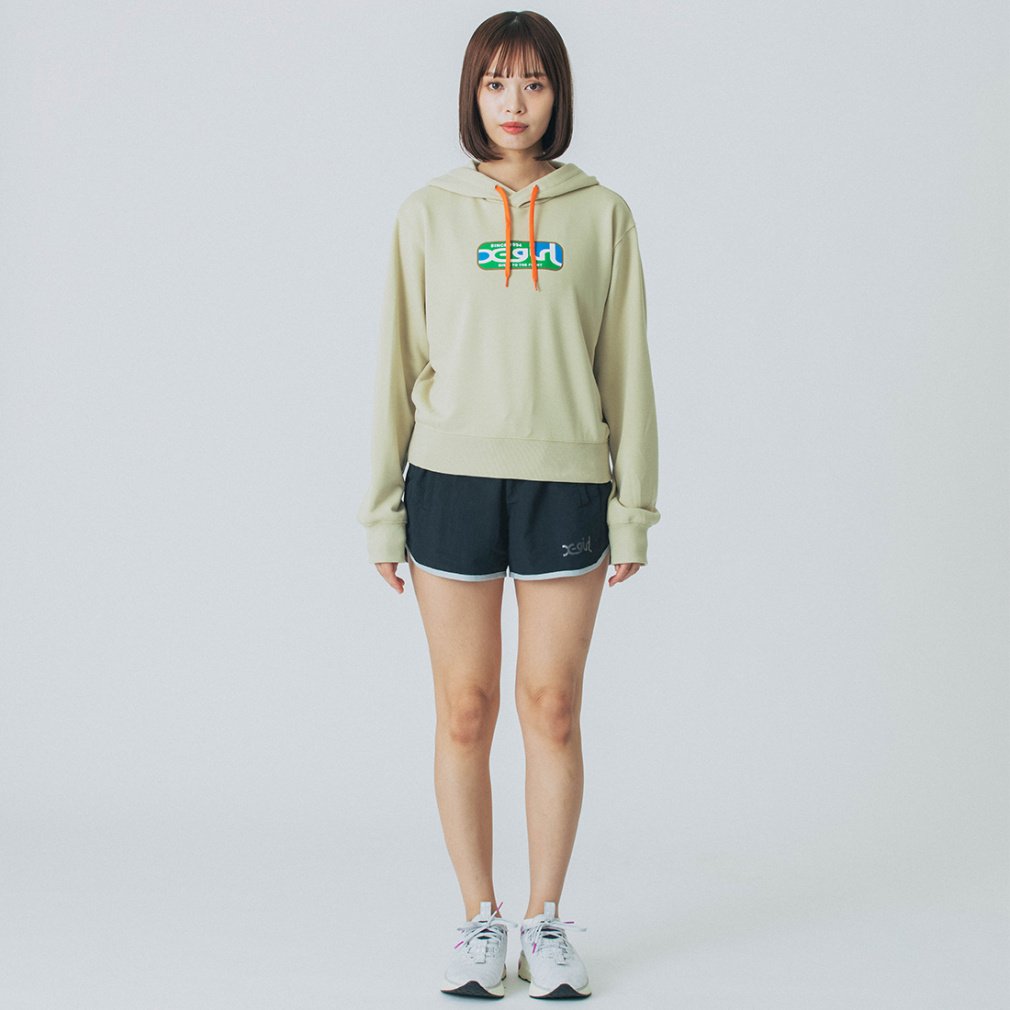 エックスガール レディース アウター ショートフーディースウェット