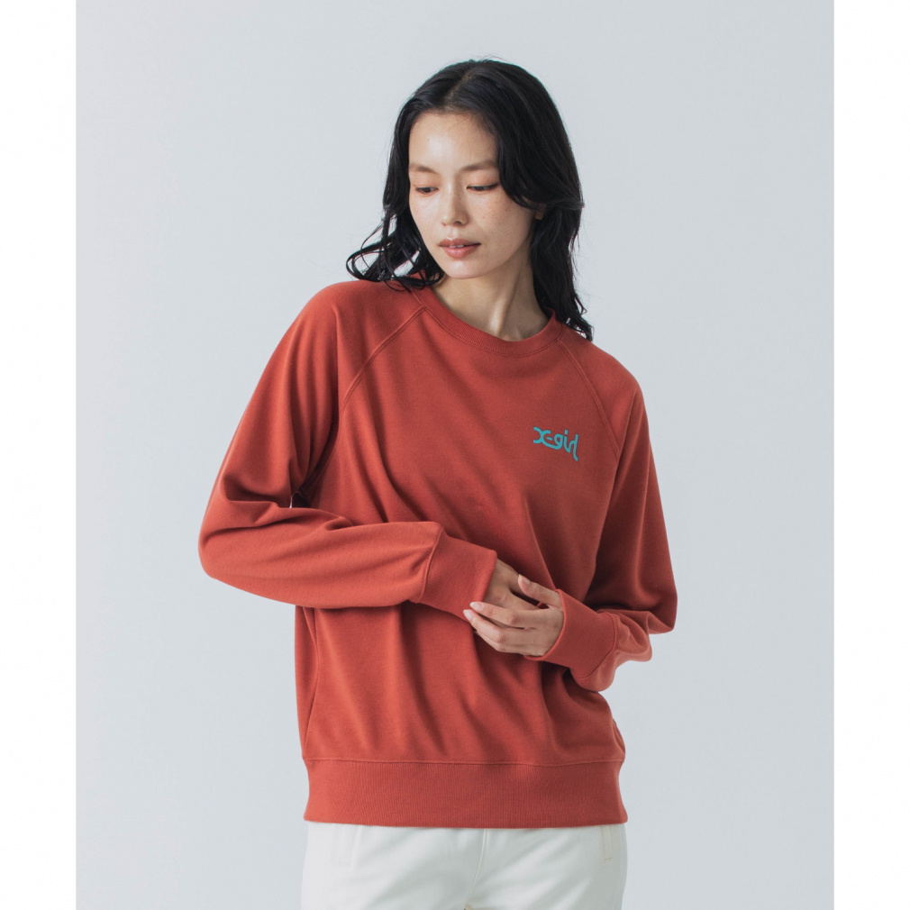 X-girl レディース アウター クルーネックスウェットシャツ CREWNECK