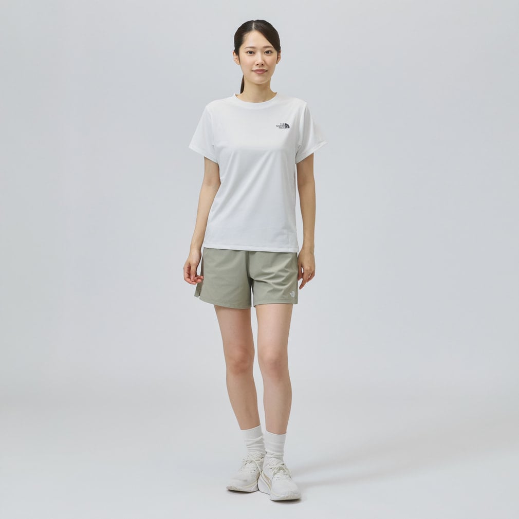 DIANTE Flap bare topホワイト ザ・ノース・フェイス レディースTシャツ S/S Flower Graphic Tee