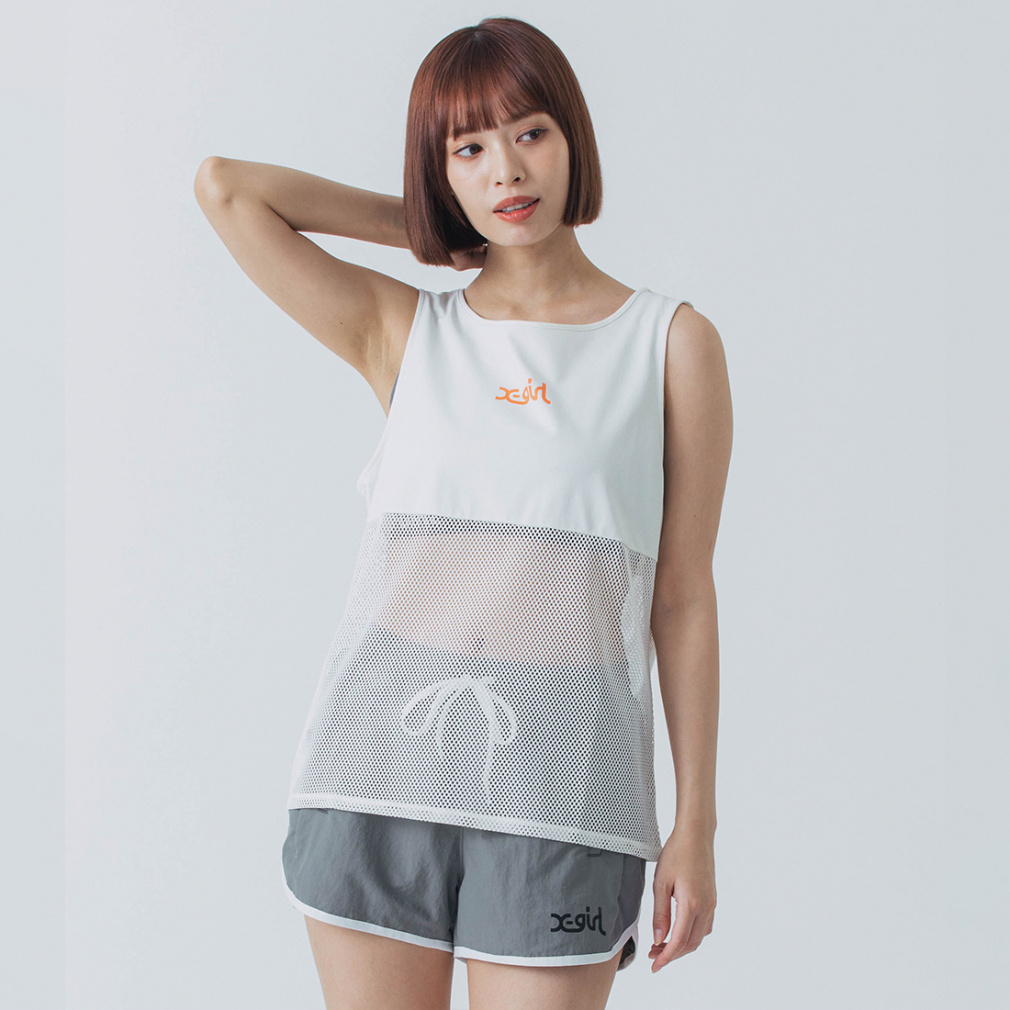 エックスガール レディース タンクトップ メッシュタンクトップ MESH
