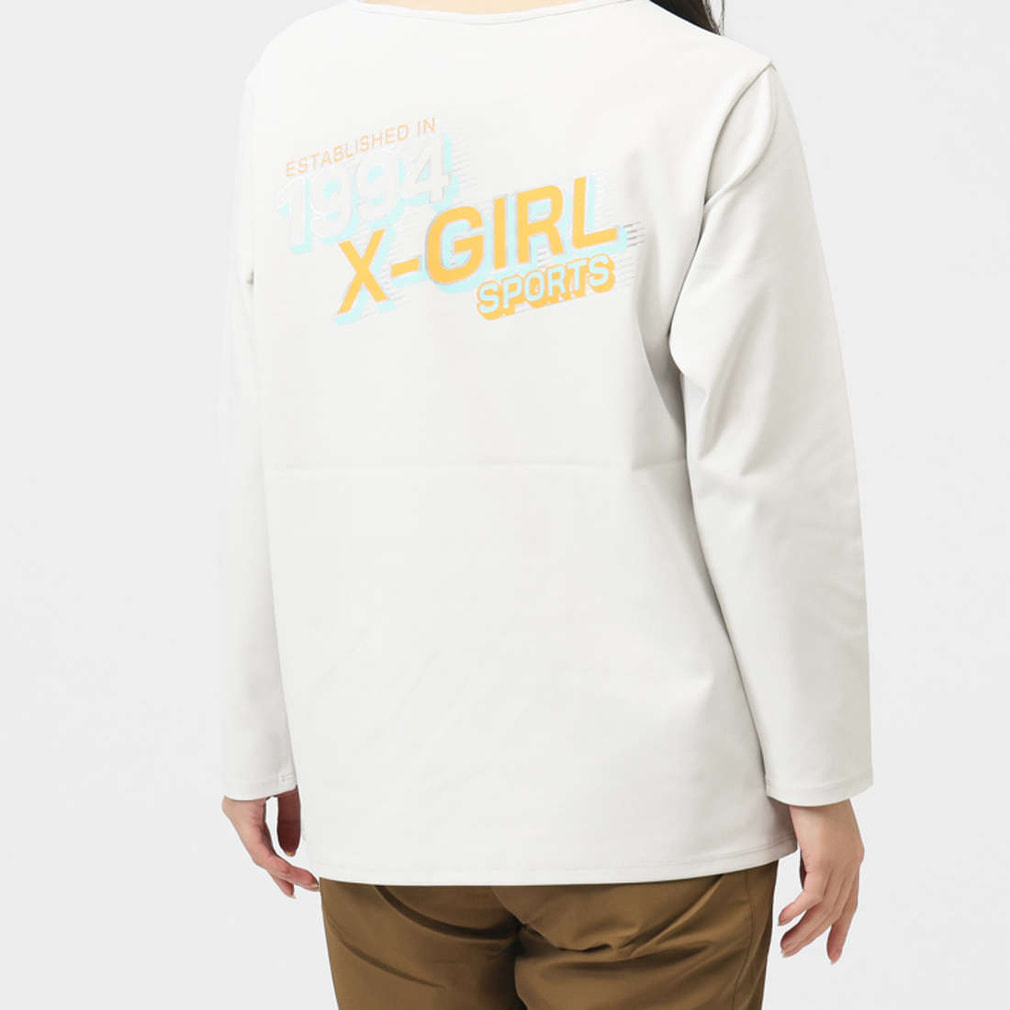 エックスガール レディース 長袖 Tシャツ スポーツロゴロングスリーブ