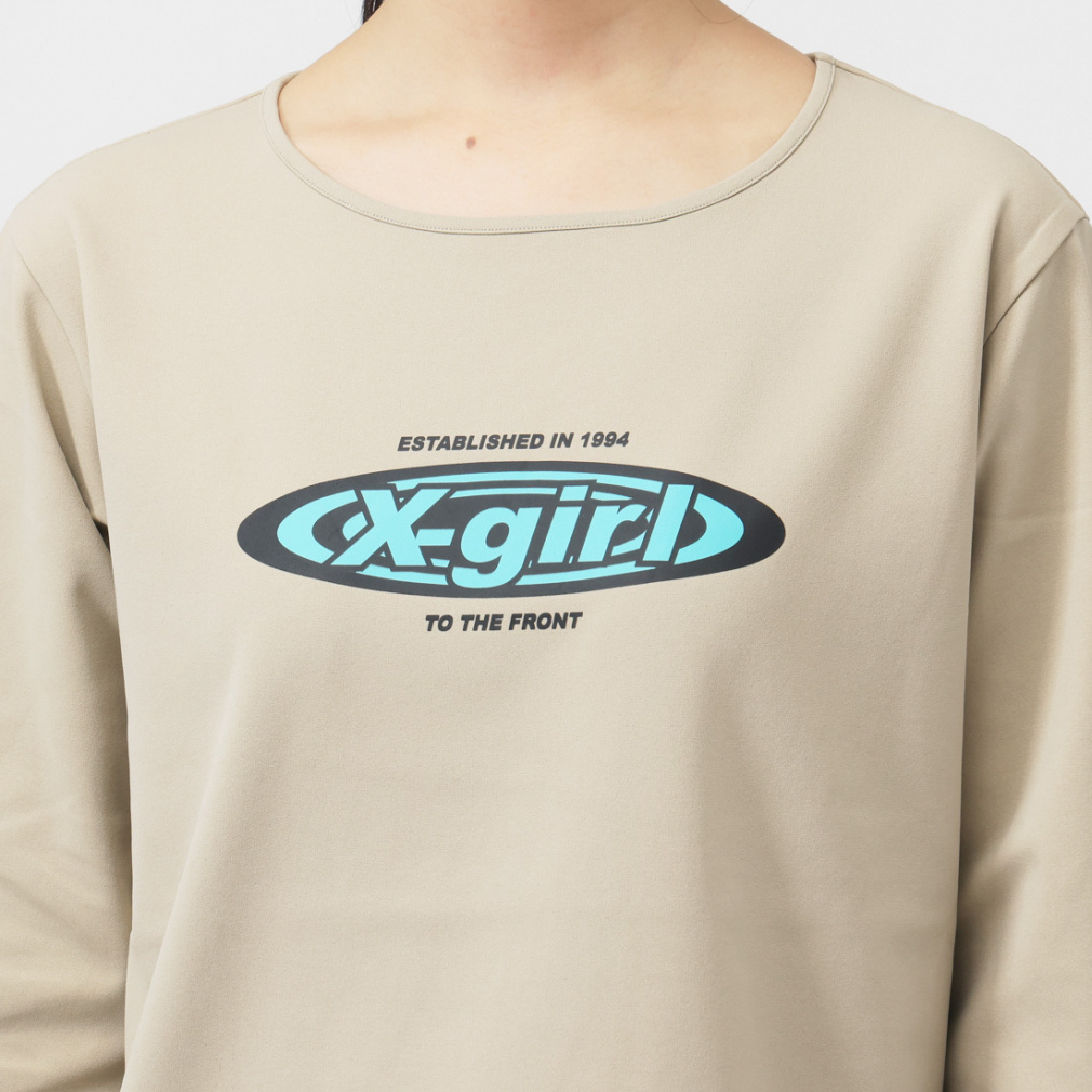 エックスガール レディース 長袖 Tシャツ サークルロゴロングスリーブ