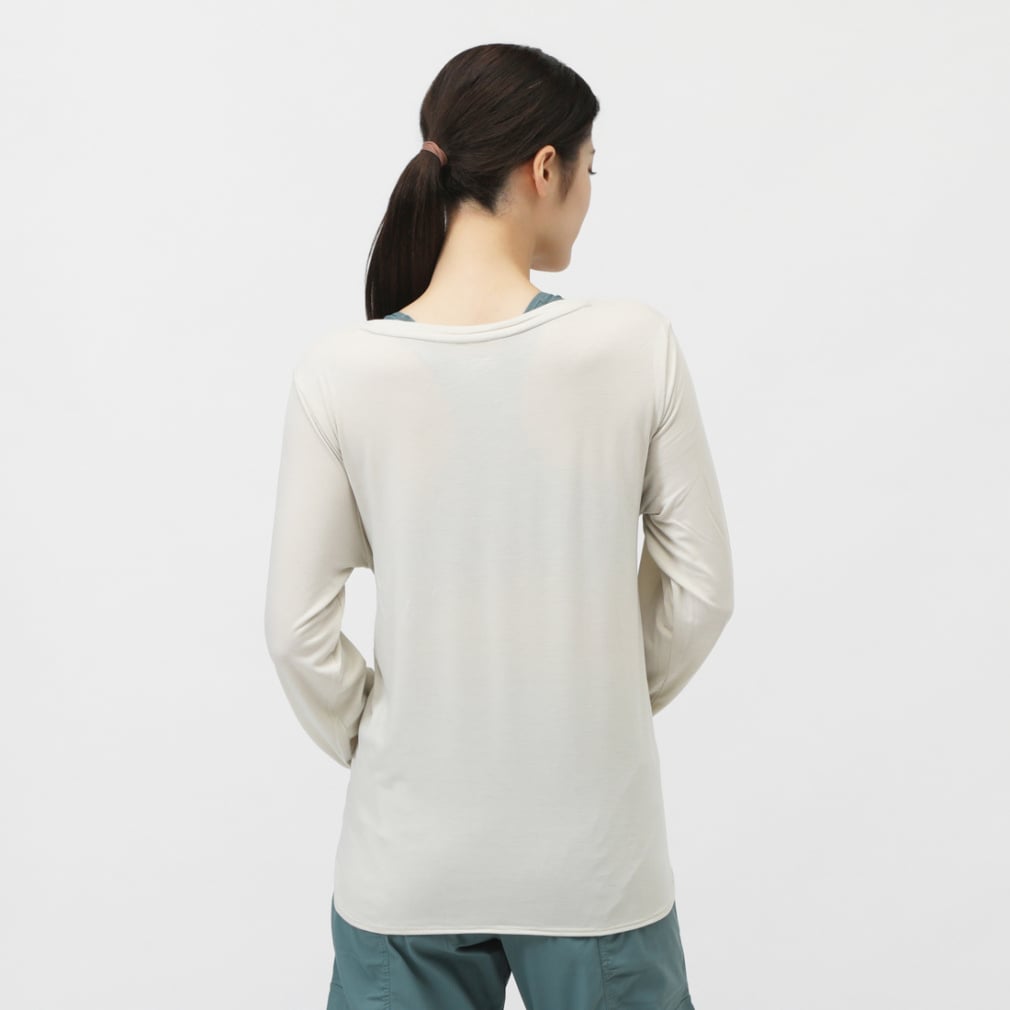 ティゴラ レディース 長袖 Tシャツ 2WAYタイロングTシャツ TR-3F2755TL