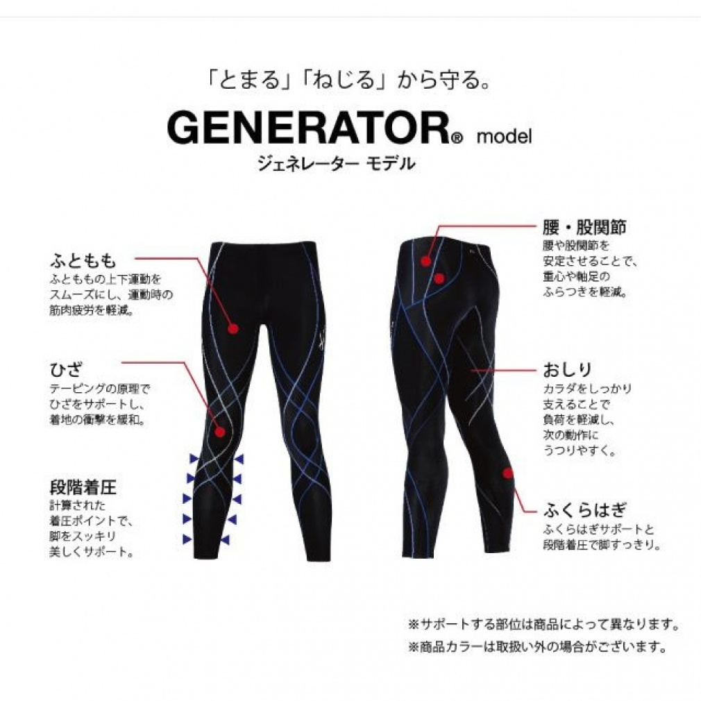 ワコール CW-X メンズ HZO635 ジェネレーターモデル ハーフタイツ