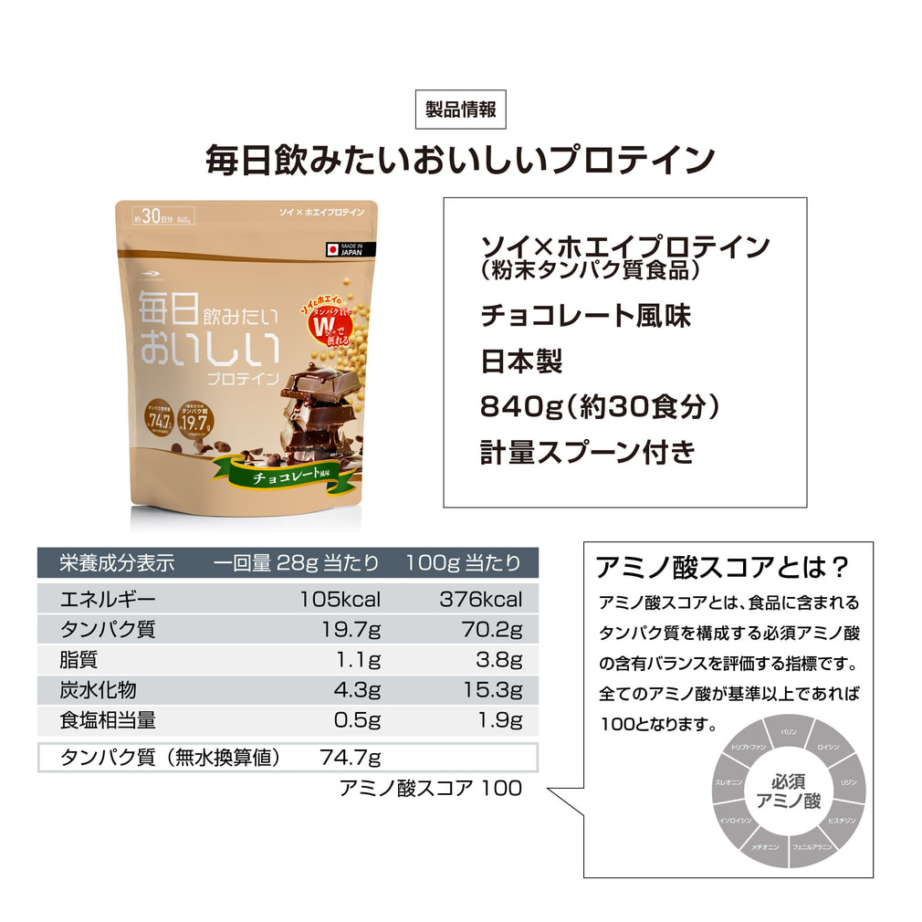 ティゴラ 毎日飲みたいおいしいプロテイン チョコレート風味