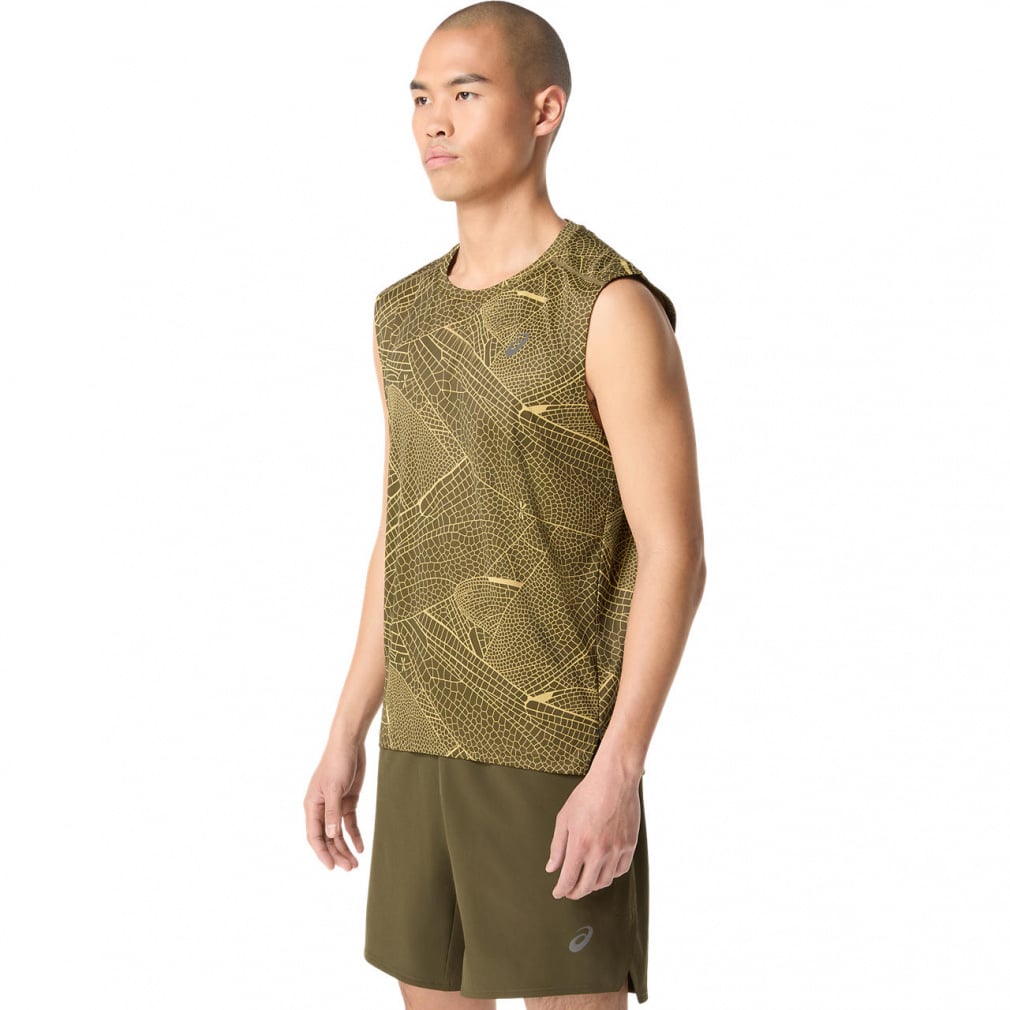 アシックス メンズ 陸上/ランニング ノースリーブシャツ グラフィック