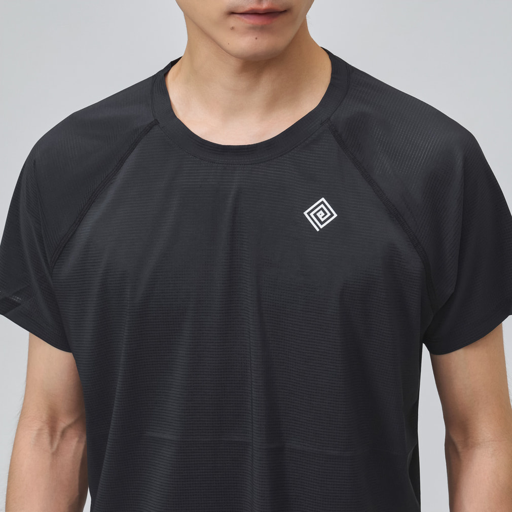 Eldoreso ブラック Tシャツ XLサイズ エルドレッソ メンズ レディス 陸上/ランニングウェア 半袖Tシャツ