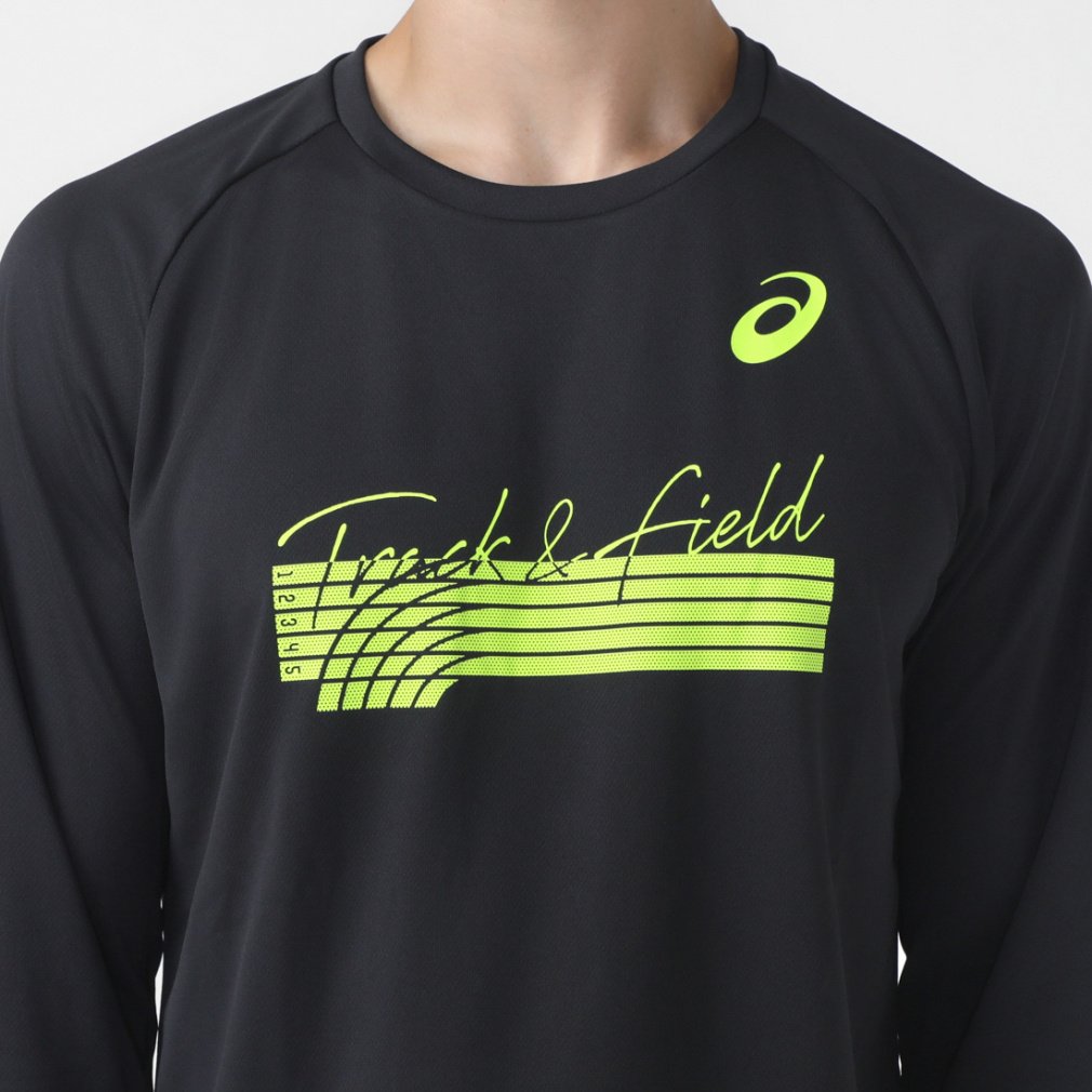 アシックス メンズ 陸上/ランニング 長袖Tシャツ MEN GRAPHIC LONG