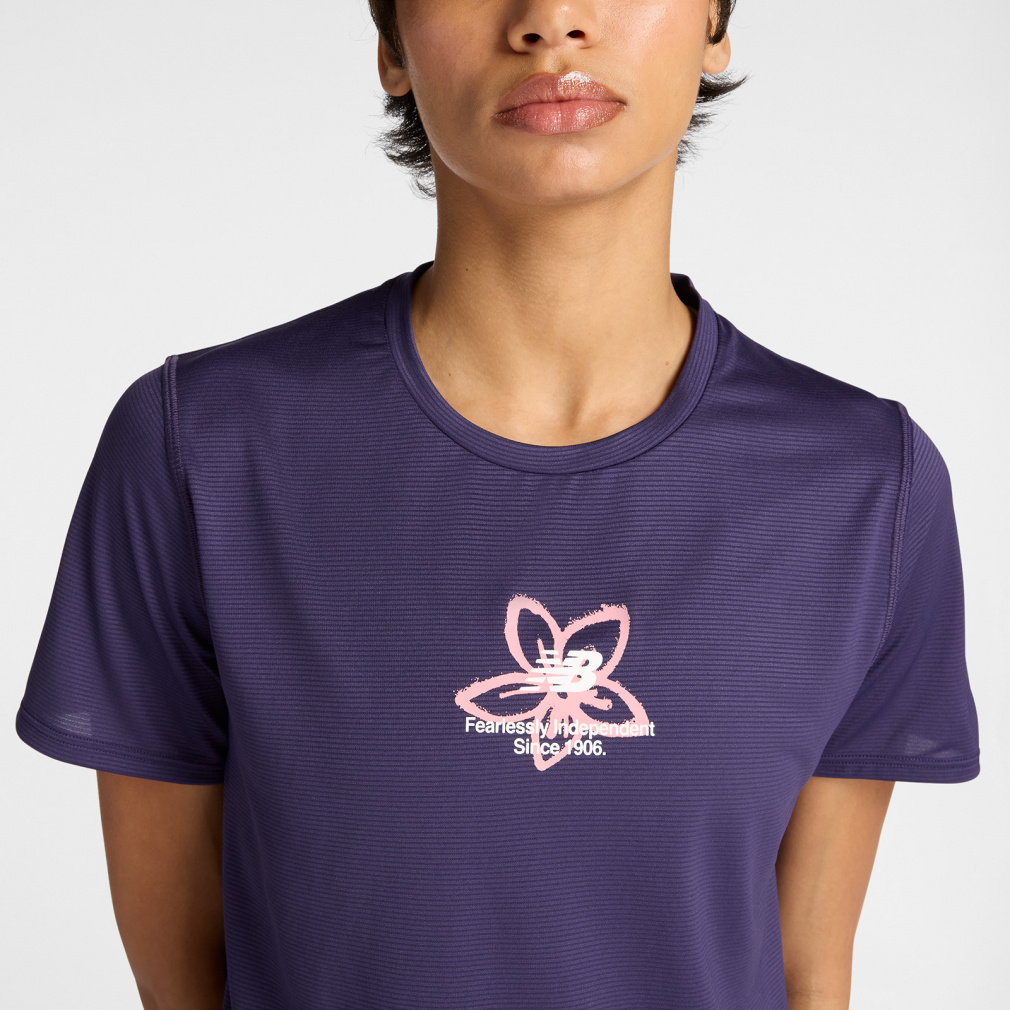 ニューバランス レディス 陸上/ランニング 半袖Tシャツ ポリTシャツ