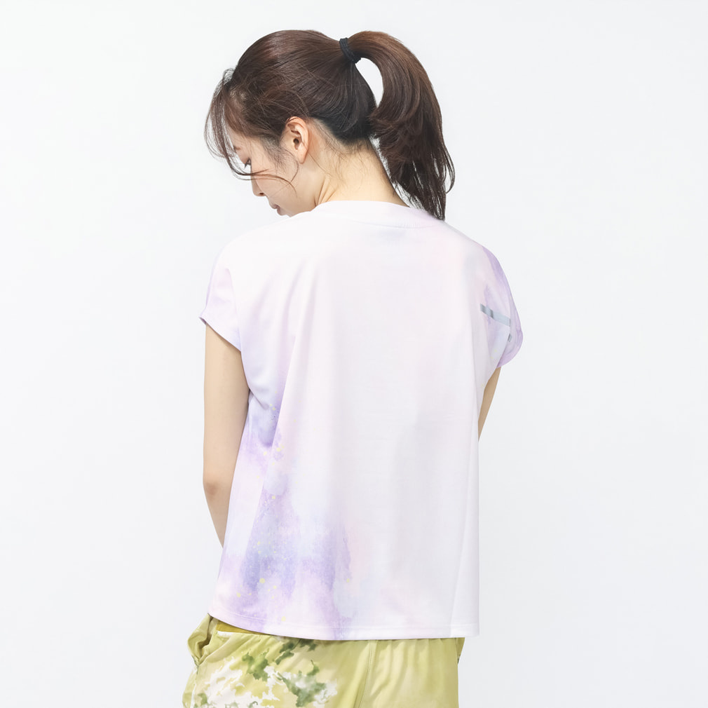 ティゴラ レディス 陸上/ランニング 半袖Tシャツ UVカット総柄