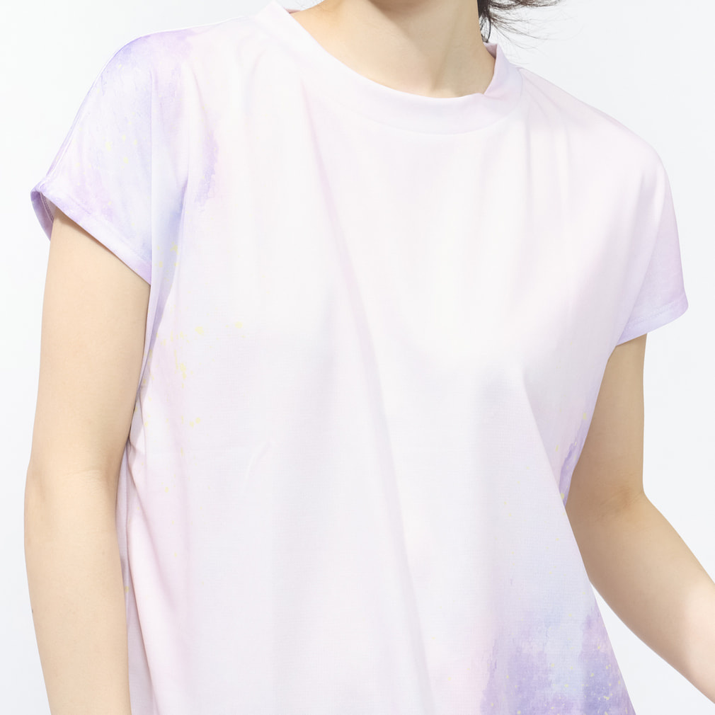 ティゴラ レディス 陸上/ランニング 半袖Tシャツ UVカット総柄