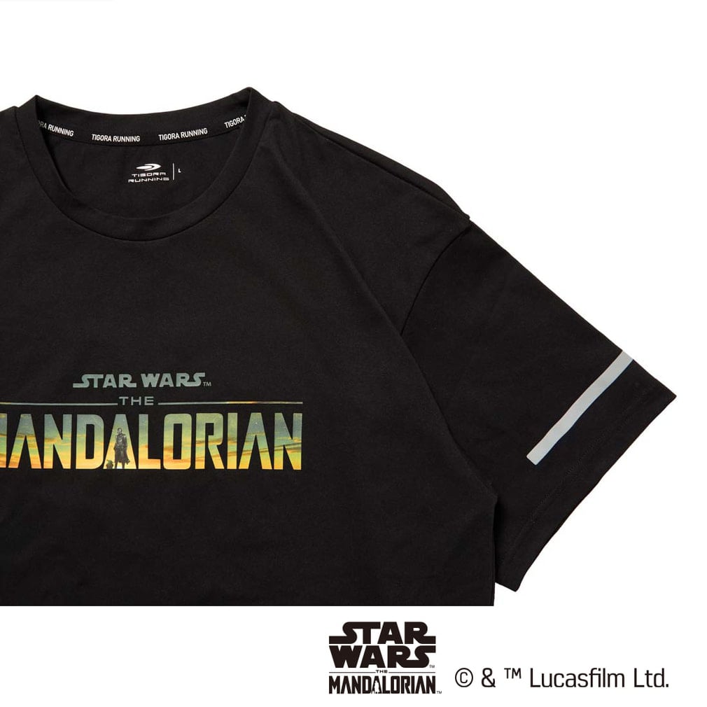 スター・ウォーズ メンズ 陸上/ランニング 半袖Tシャツ マンダロリアン