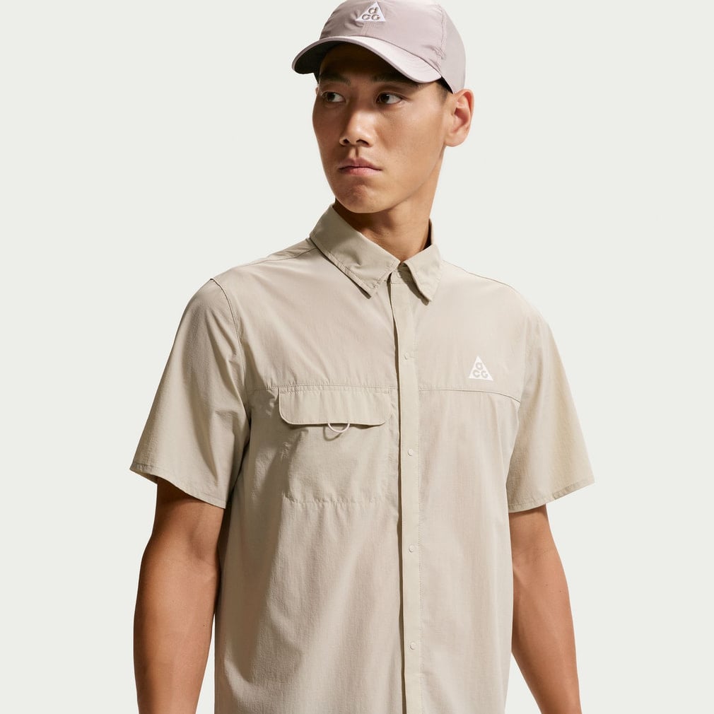 ナイキ メンズ 陸上/ランニングウェア 半袖Tシャツ ACG Aireez ボタン