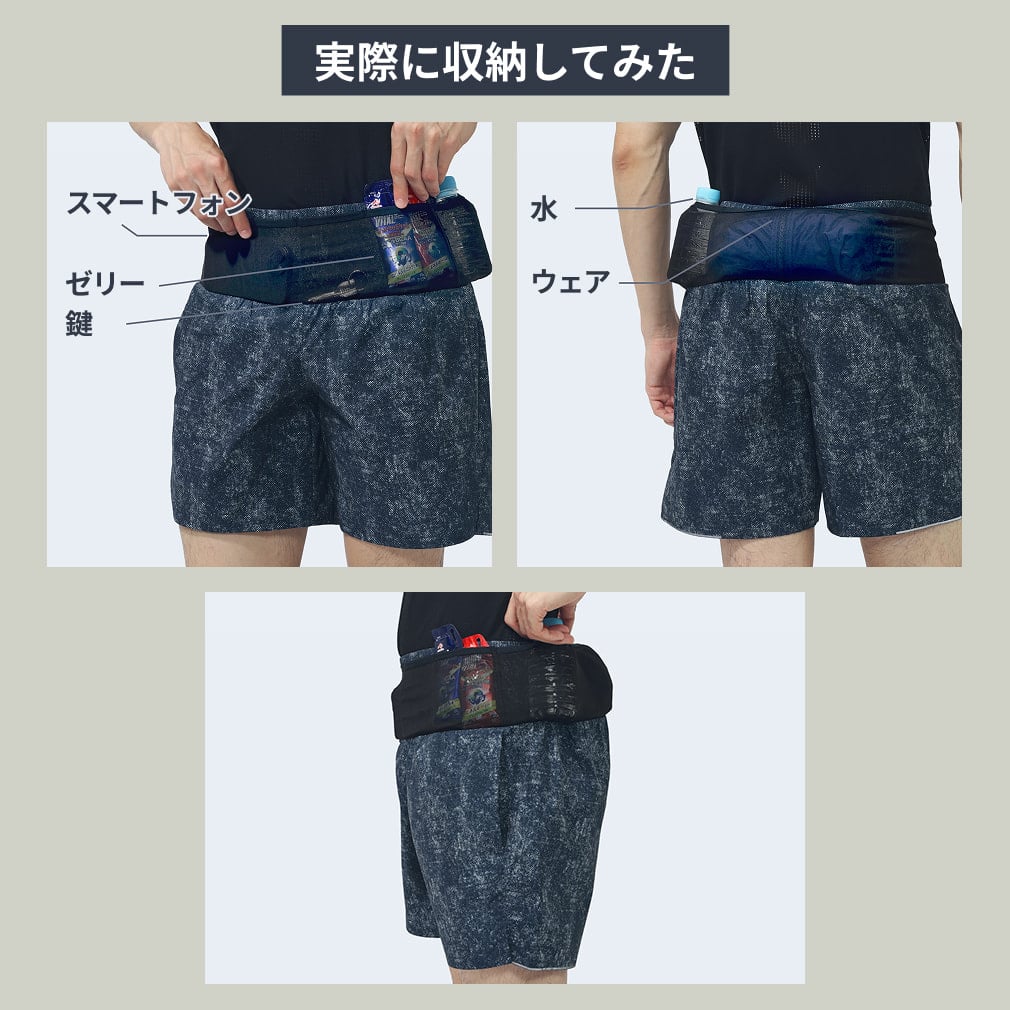 ティゴラ メンズ ランニングウェア ショートパンツ マルチポケット