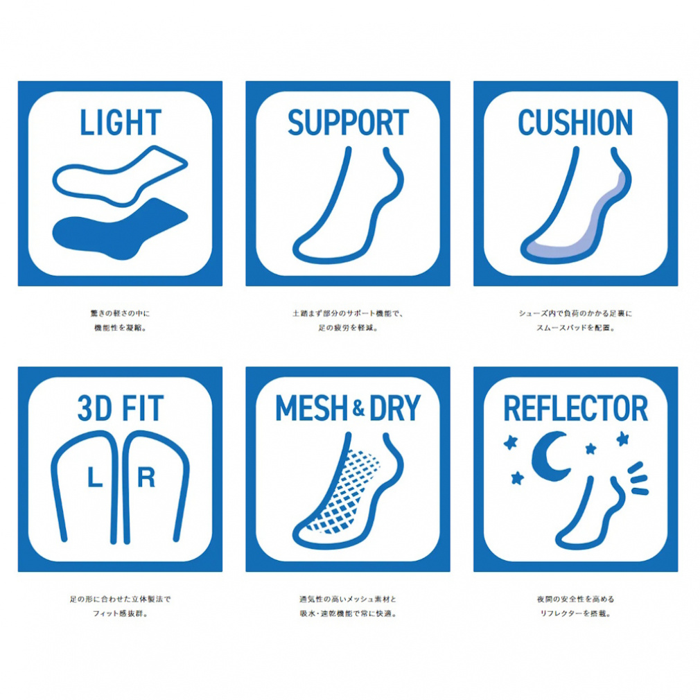 タビオ メンズ レディス 陸上/ランニング ソックス ライトクッション