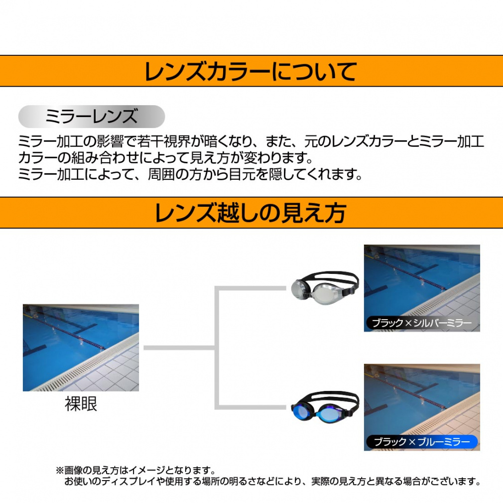 ティゴラ 超クリア コンパクトミラーレンズスイミングゴーグル TR-CP