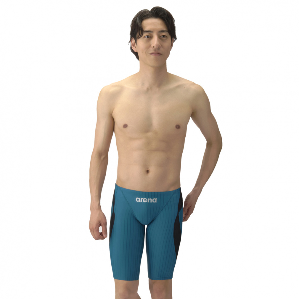 アリーナ メンズ 水泳 競泳水着 レーシングスパッツ(ハーフレッグ