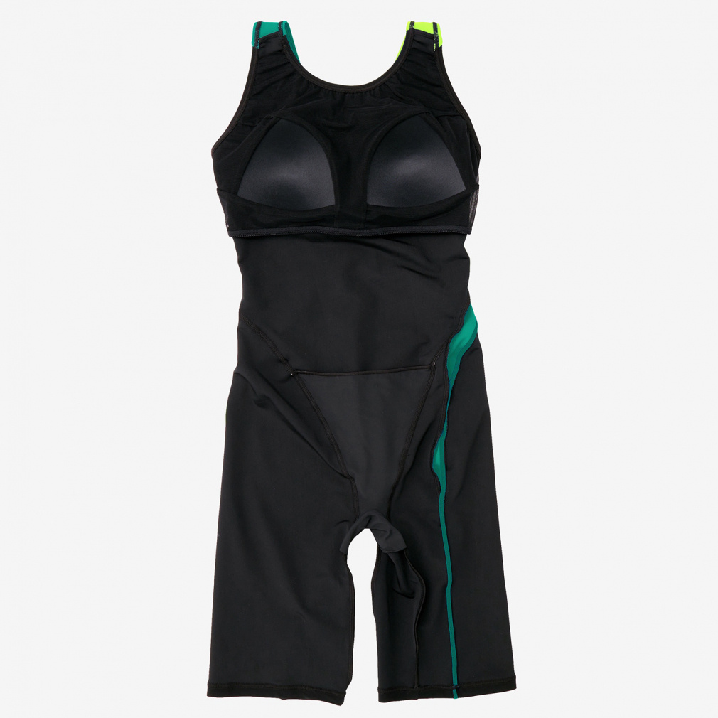 【値下げ】SPYDERFLEX ドライスーツ 黒/緑 スピード レディス 水泳 フィットネス水着 Triangle Loosen Kneeskin