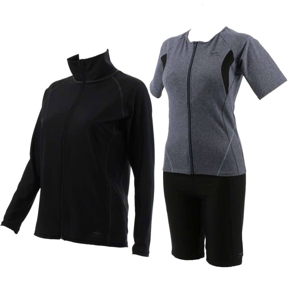 ティゴラ レディス フィットネス水着 水着3点セット ラッシュガード