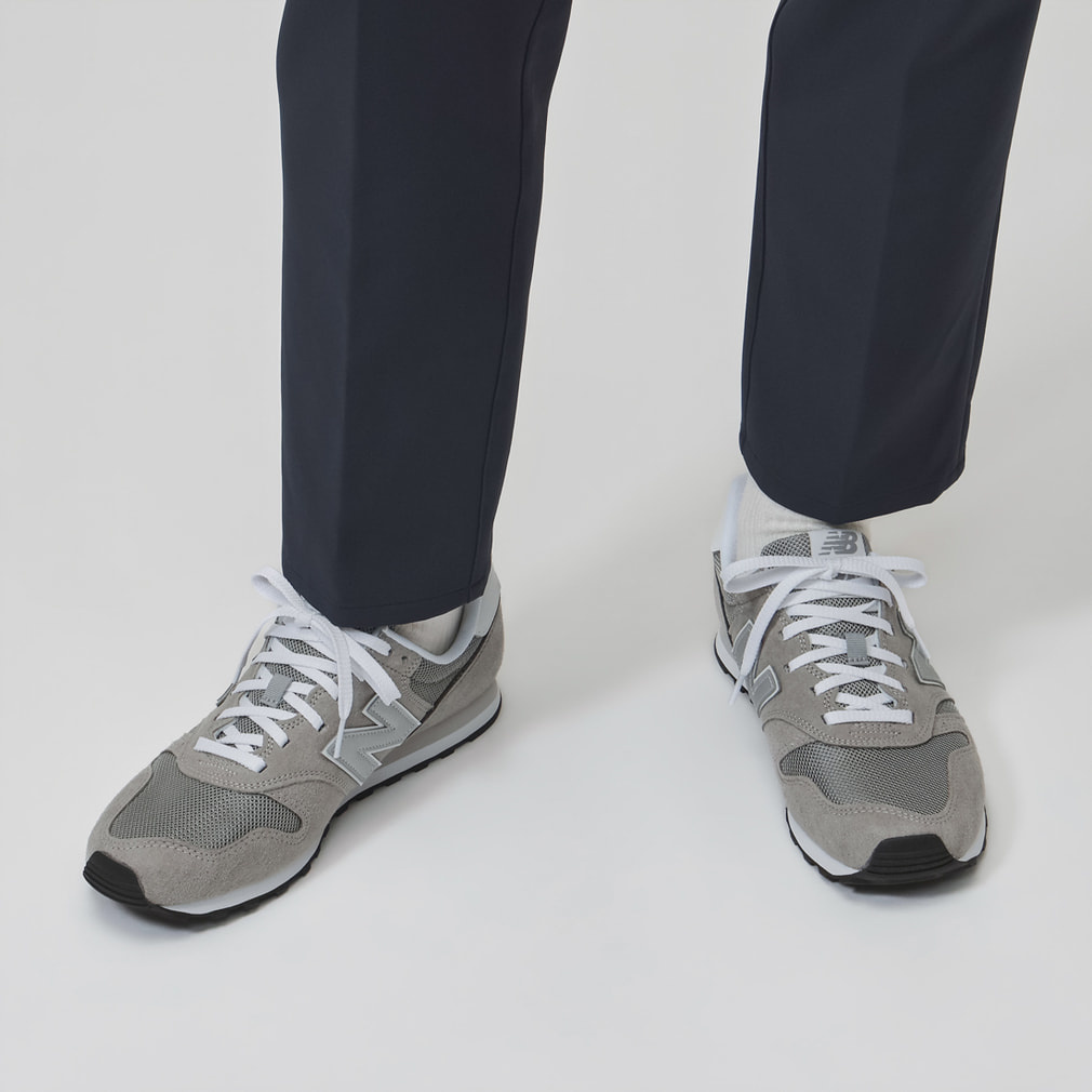 New Balance ホワイト グレー スニーカー ニューバランス ML373 KG2 D メンズ レディース スニーカー ： グレー