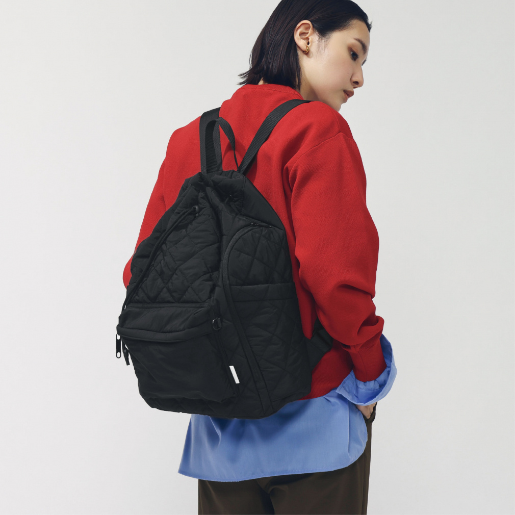 ノベルティ商品 VIP限定 キルティングリュック ブラック キルティングA4リュック（リュック｜ピンク・黒）｜【公式】かわいい