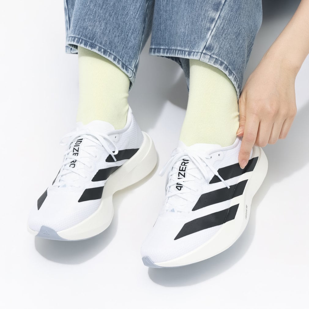 ウィメンズ アディゼロ EVO SL ホワイト/23.5cm アディダス Adizero EVO SL WOVEN アディゼロ EVO SL ウーブン W