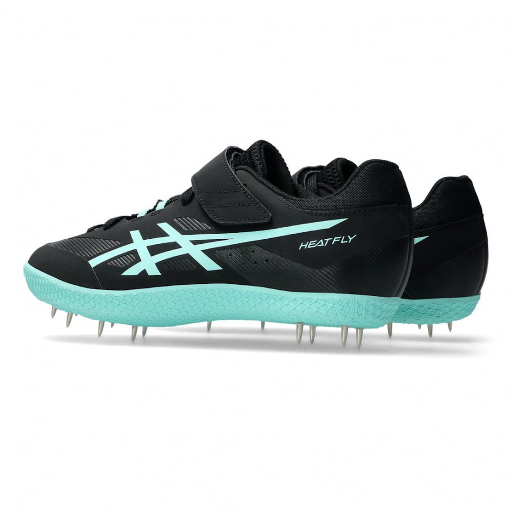 asics HEATFLY 2スパイクシューズ ブラック/ライトブルー走り高跳び アシックス HEAT FLY 2 ヒートフライ2 1093A249 槍投げ 走高跳 陸上