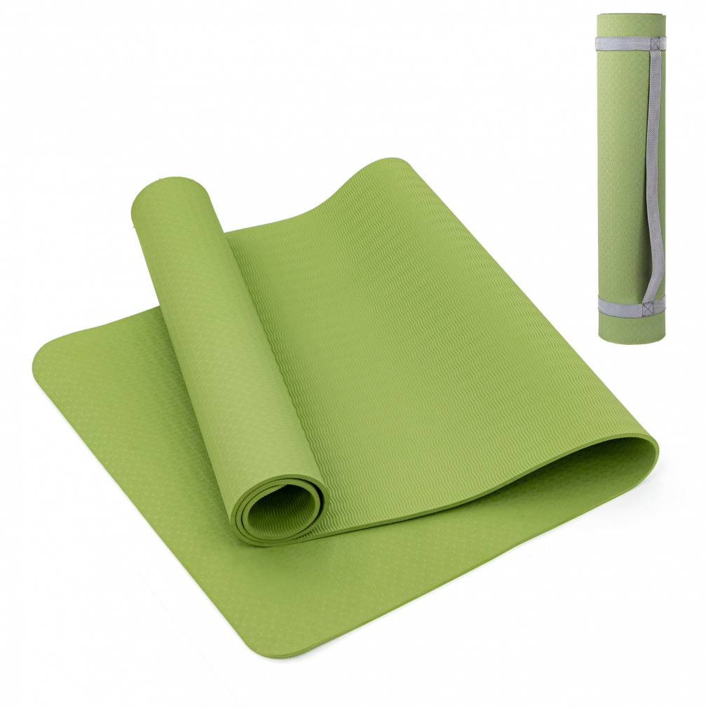ティゴラ TPE素材 ヨガマット6mm グリーン ヨガマット 高反発 軽量