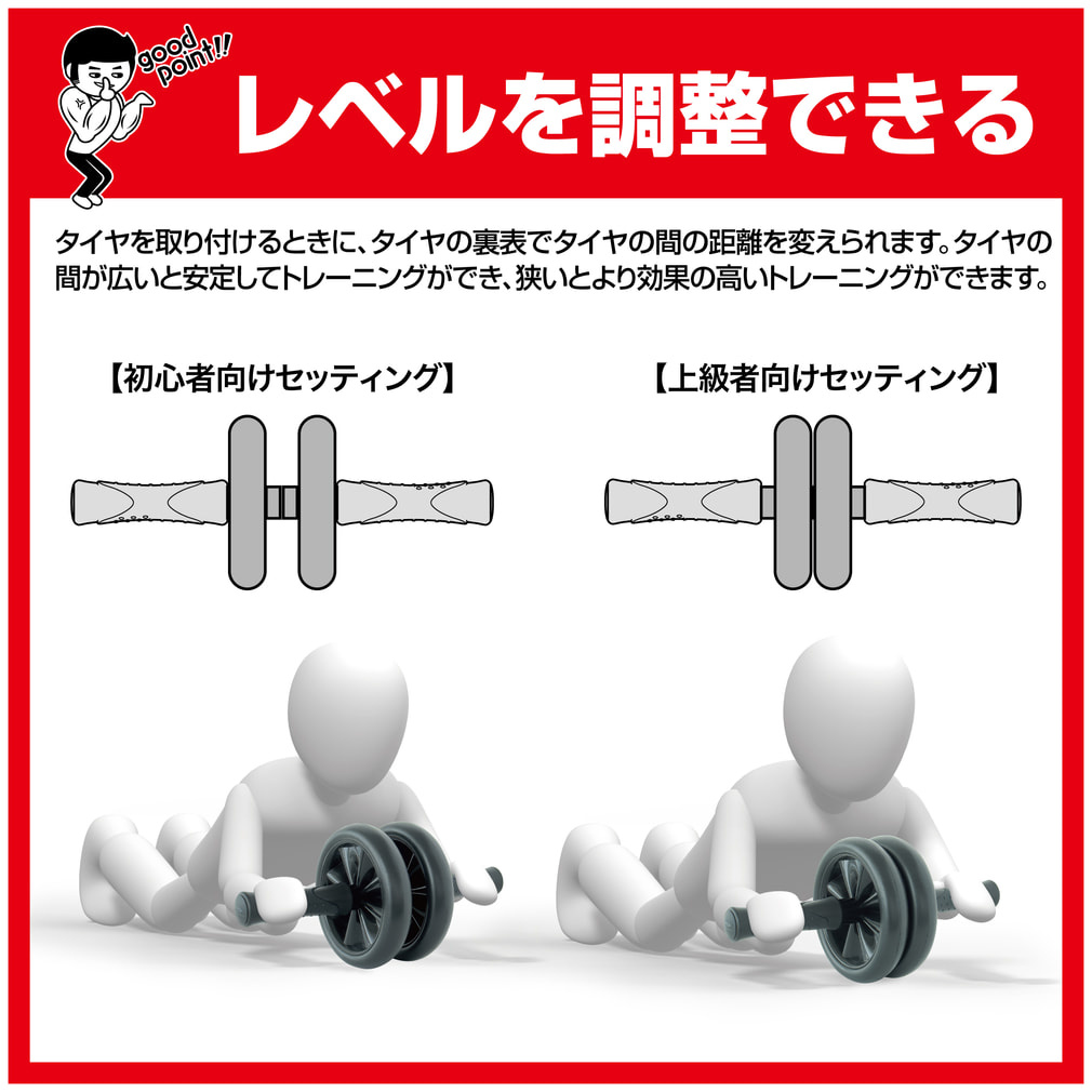 ティゴラ 静音 腹筋ローラー アブローラー 腹筋トレーニング