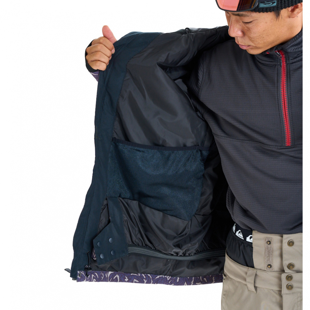 クイックシルバー メンズ スノーボード ジャケット MISSION PRINTED