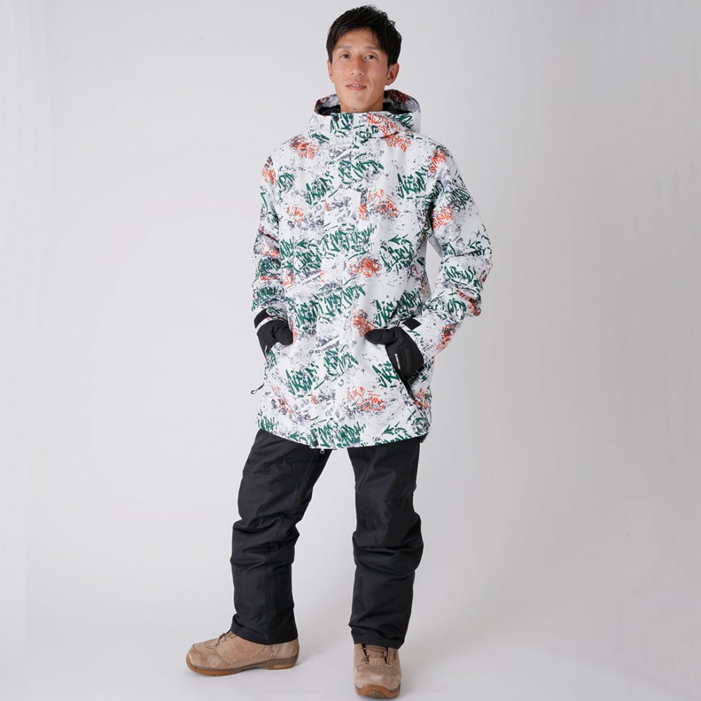 （美品）特別価格 cosby  Wear花柄 ウェア上下セット（手袋付） コスビー ユニセックス スノーボード 上下セットウェア CSST-9553