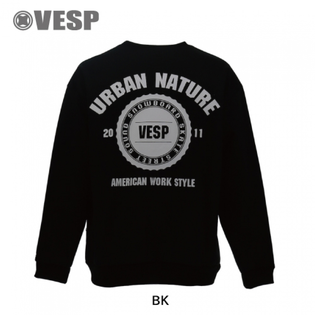 ベスプ メンズ スウェットトレーナー BACK MARKING BONDING CREW