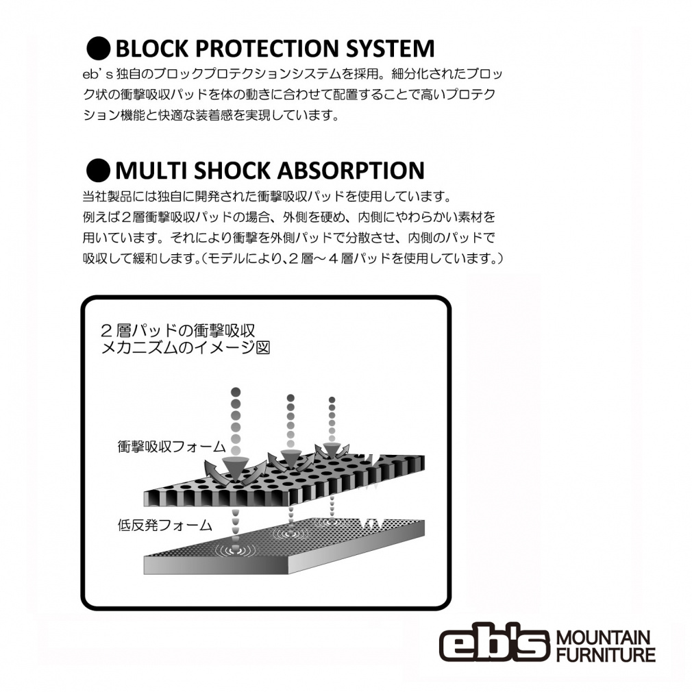 ebs スキー/スノーボード インナーパンツ HIP PROTECT_ 4500120