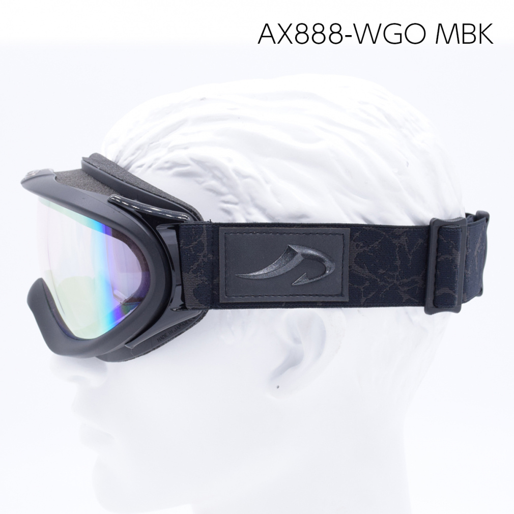 スノーボードゴーグル アックス AX888-WGO MBK メガネ対応 スキー/スノーボード ゴーグル