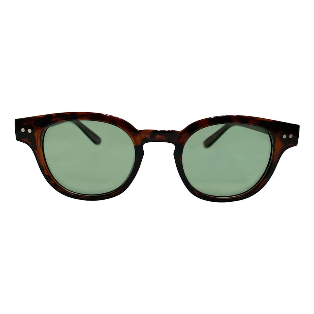 ダン SELECT BrownTortoiseGlossy x OpalGreenPola サングラス