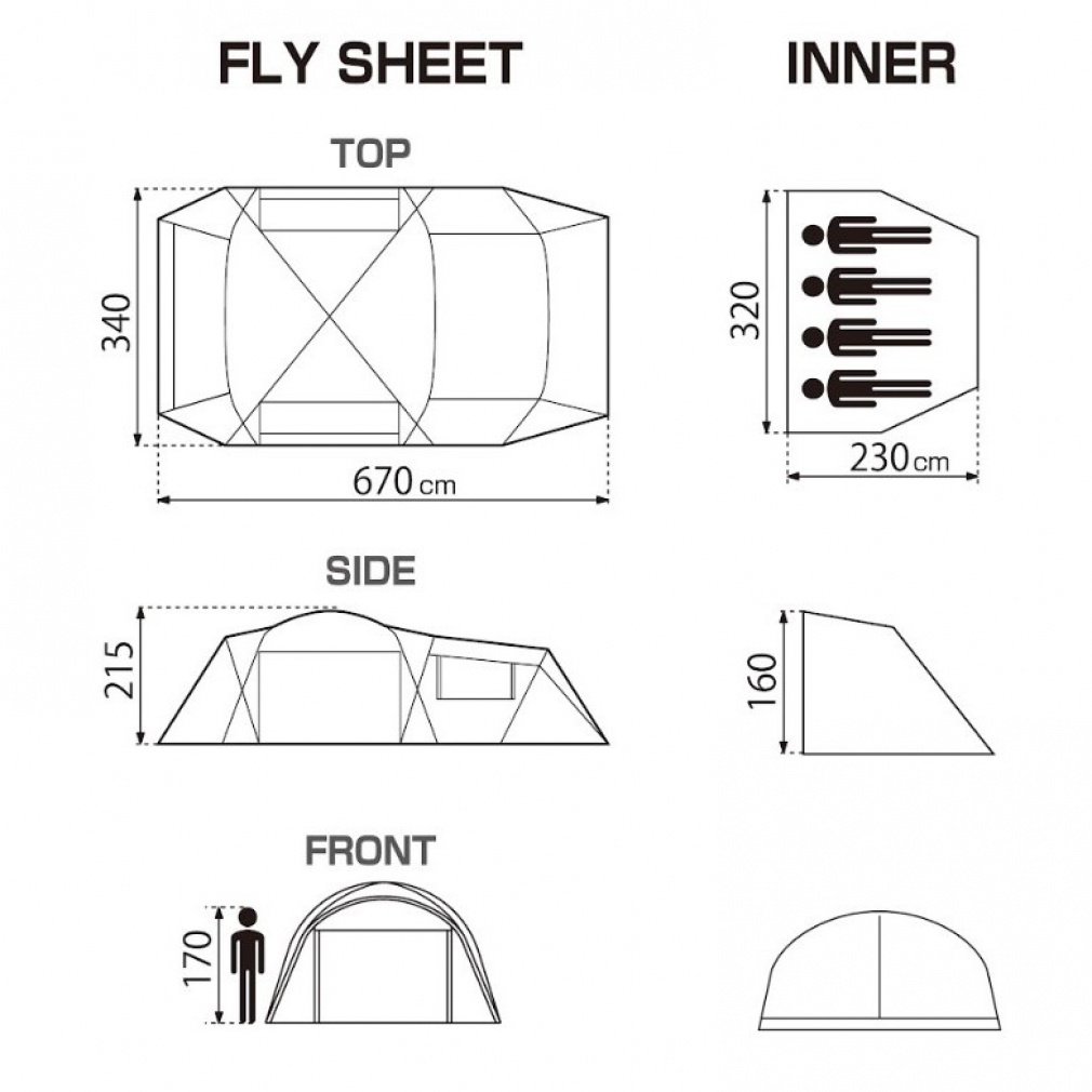 アルペンアウトドアーズ 2ルームテント AOD-3 キャンプ ドームテント 4