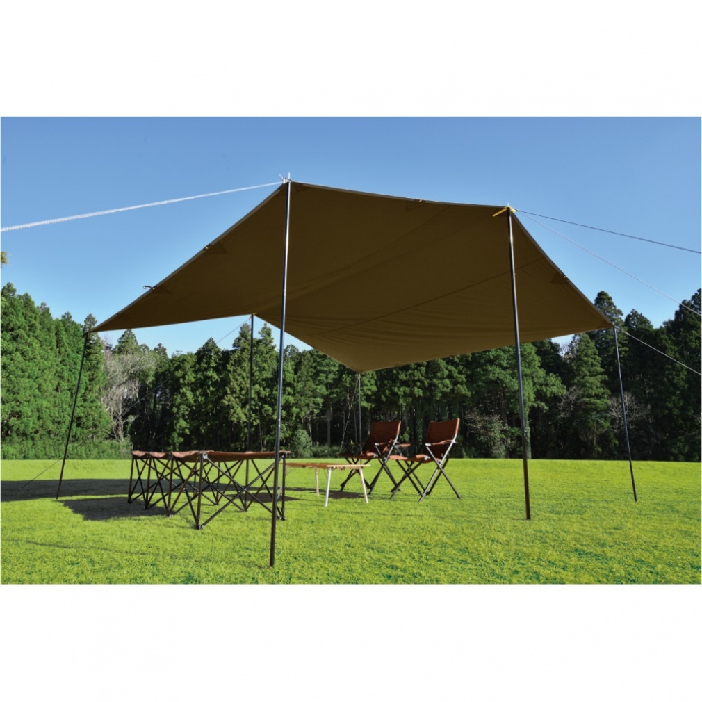 ユニフレーム REVOスクエアタープ 4×4 TC/TAN 682333 キャンプ タープ