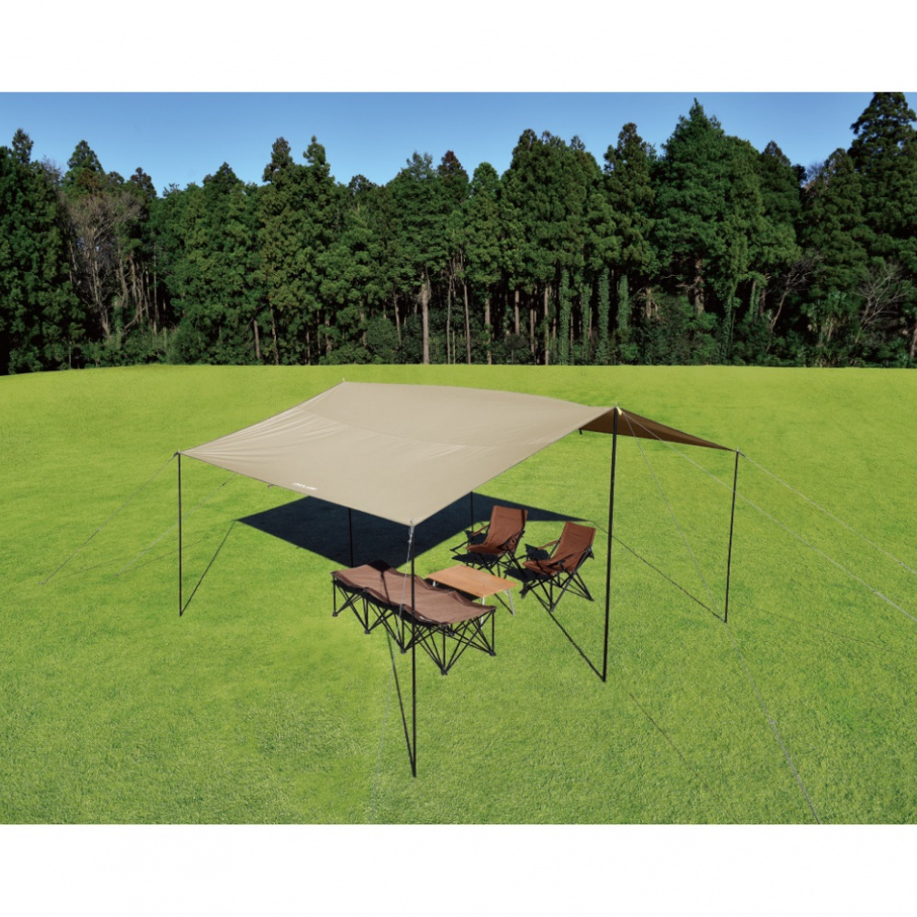 ユニフレーム REVOスクエアタープ 4×4 TC/TAN 682333 キャンプ タープ