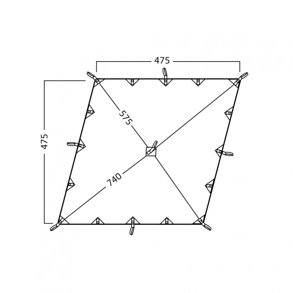 ノルディスク Kari 20 Diamond Basic Cotton Tarp 242044 キャンプ