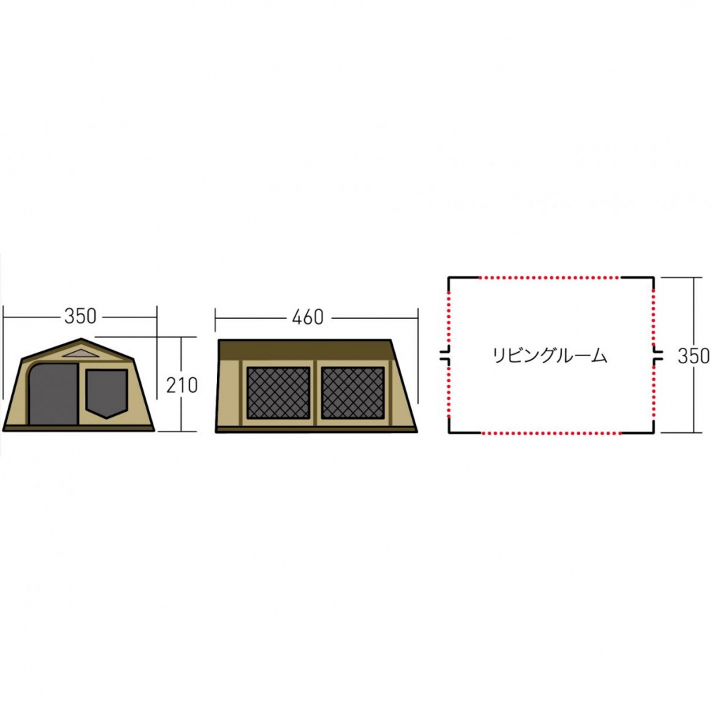 オガワ ロッジシェルター II 3398 キャンプ シェルター 大型