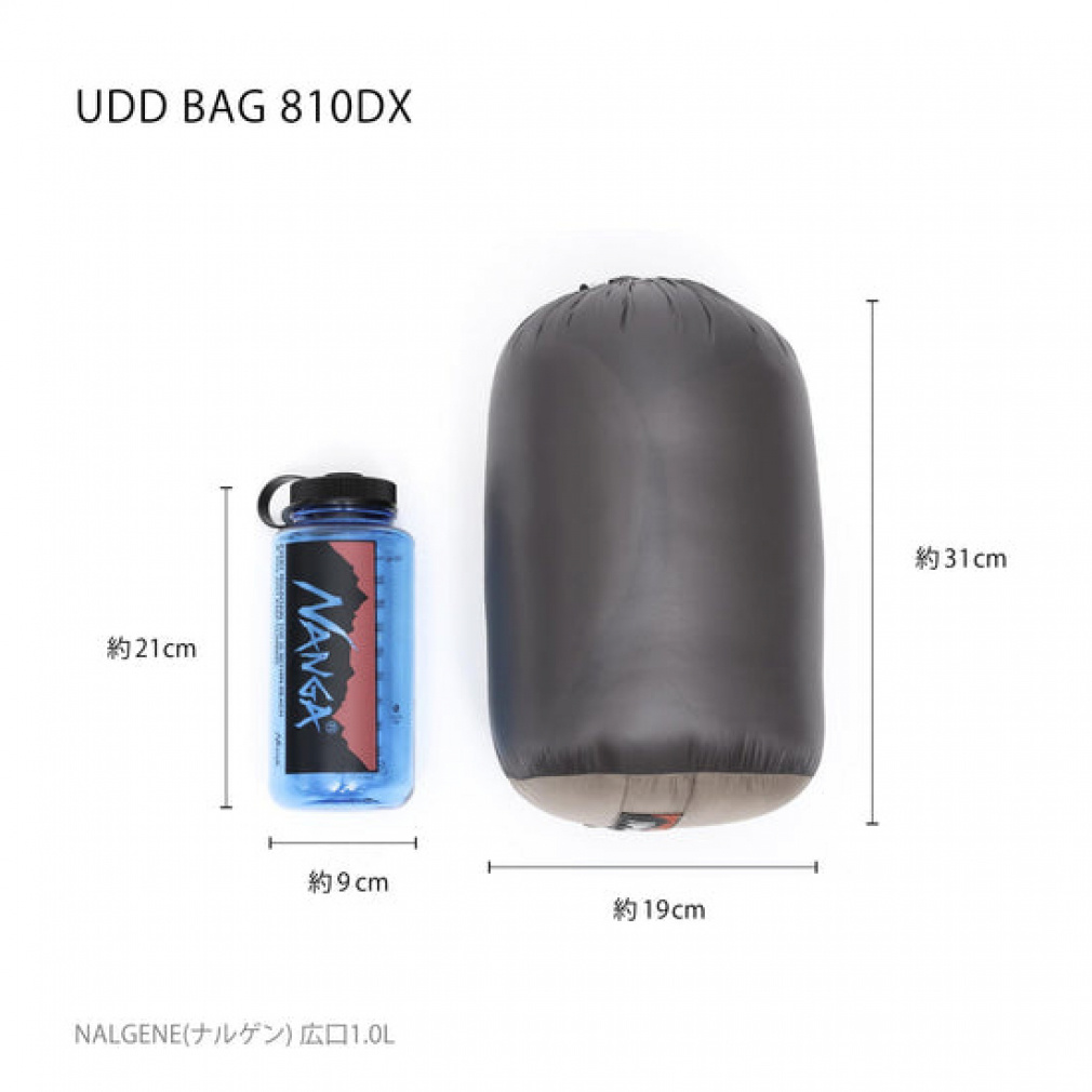ナンガ UDD BAG 810DX ロング N1U8CH24 キャンプ シュラフ : CHA NANGA
