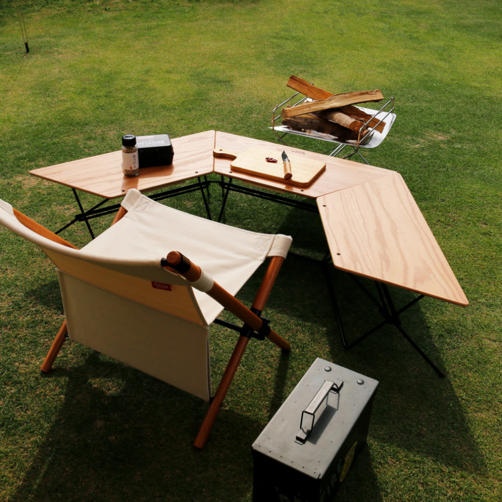 ハングアウト アーチテーブル FRT-7030WD ウッド 3連結 アウトドア