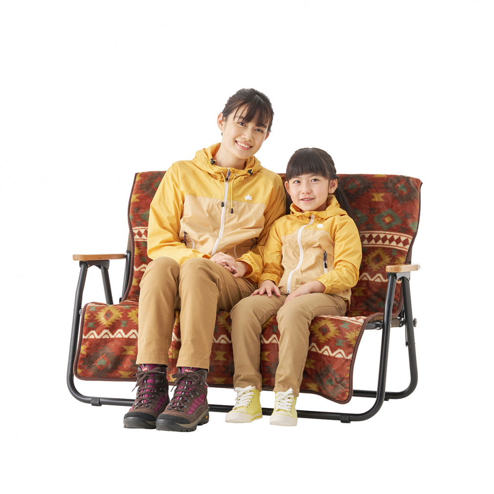 LOGOS リバーシブル　バケットチェア専用　カバー レッド&ブルー　２枚セット LOGOS ロゴス ボア＆フリース・バケットチェア専用カバーブルー