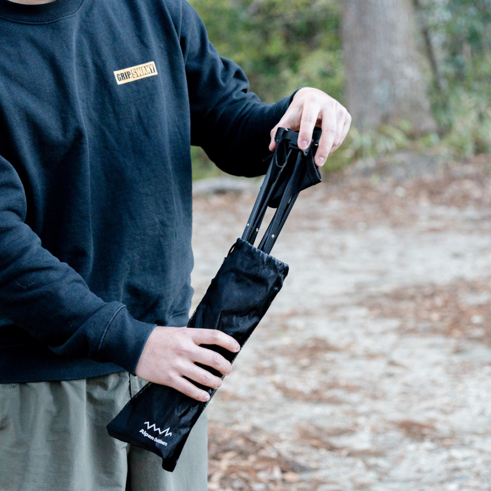 アルペンアウトドアーズ 撥水ミニチェア ブラック ブラック キャンプ