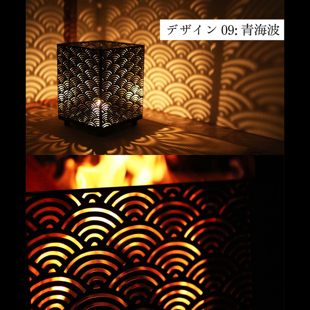 スモア 伝統柄焚き火台 4面 Seikai 青海波 Owywj4se キャンプ 焚き火台