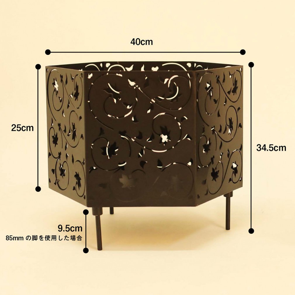スモア 伝統柄焚き火台 6面 Shippo 七宝A Owywj6s キャンプ 焚き火台 S