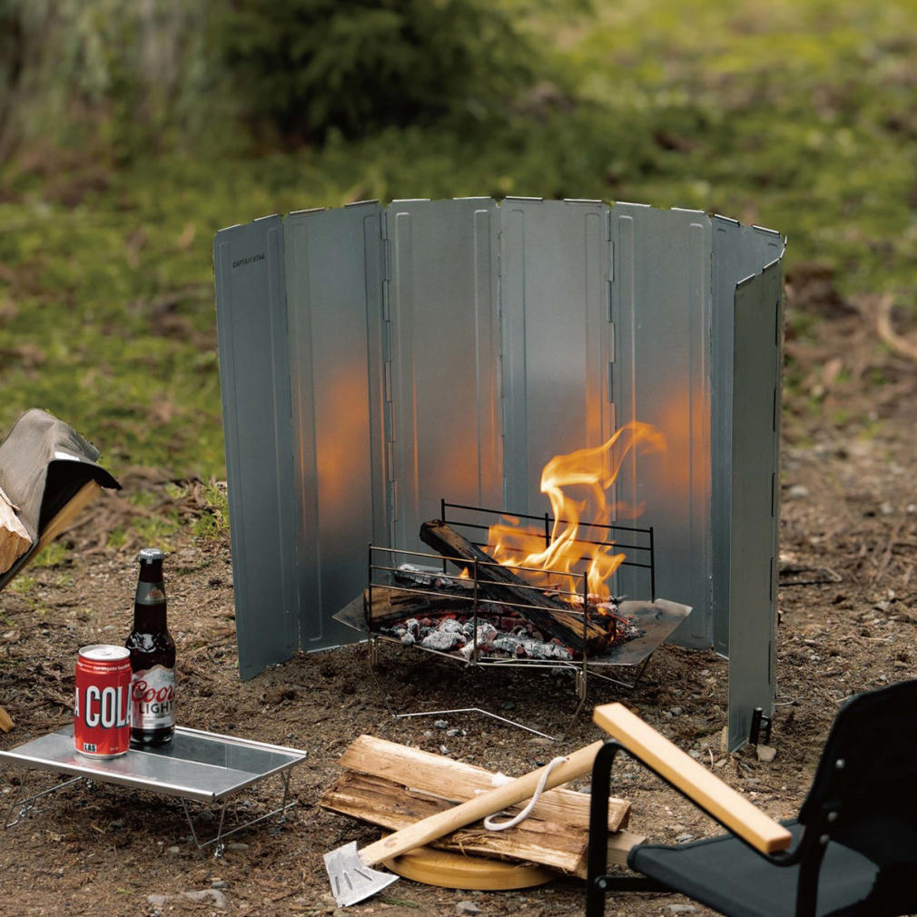 キャプテンスタッグ ウィンド スクリーン 60 UG-3311 キャンプ 焚き火